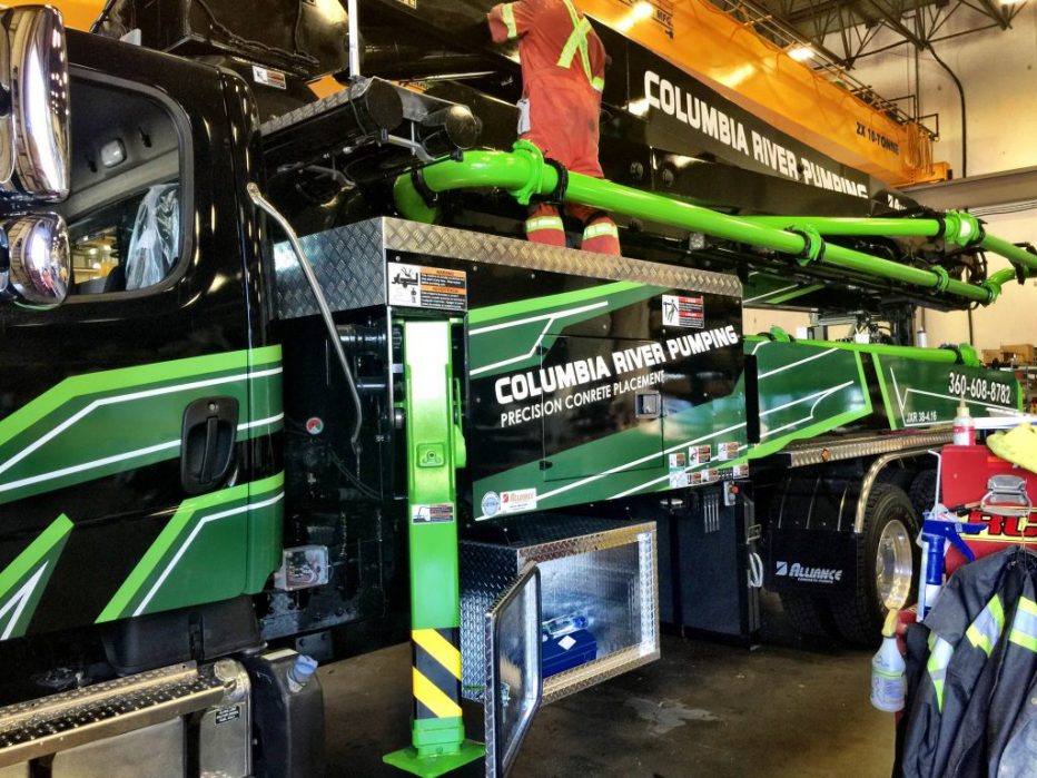 Columbia Rivers concrete pump wrap